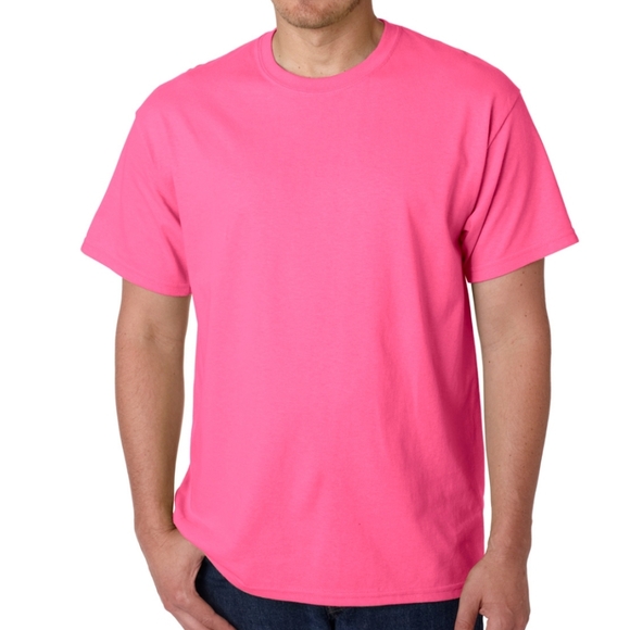 Gildan Tops - Gildan Ultra Cotton Unisex Pink Short Sleeve T-shirt Sz XL